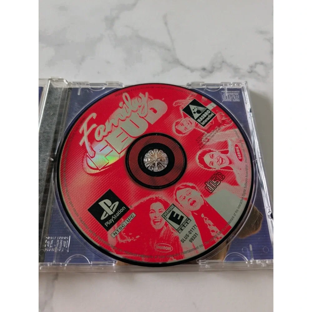Family Feud PS1 Multiplayer E-Everyone 2000 Hasbro Interactive w/Manual